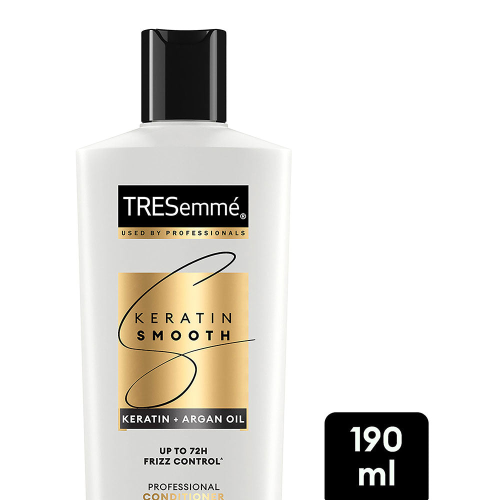 Front view of New TRESemmé Keratin Smooth Conditioner 190ml