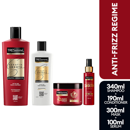 TRESemmé Keratin Smooth Shampoo 340ml + Conditioner 190 ml + Mask 300ml + Serum 100ml