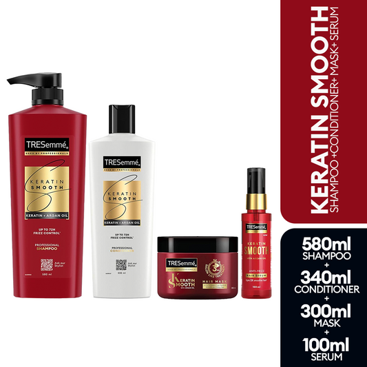 TRESemmé Keratin Smooth Shampoo 580ml + Conditioner 340ml + Mask 300ml+ Serum 100ml