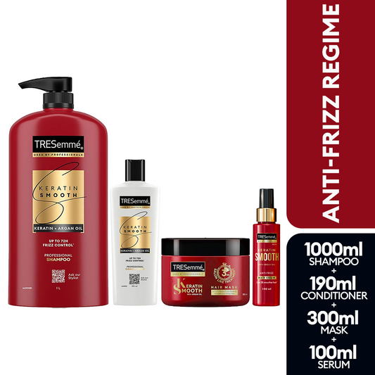 TRESemmé Keratin Smooth Shampoo 1000ml+ Conditioner 190 ml+ Mask 300ml+ Serum 100ml