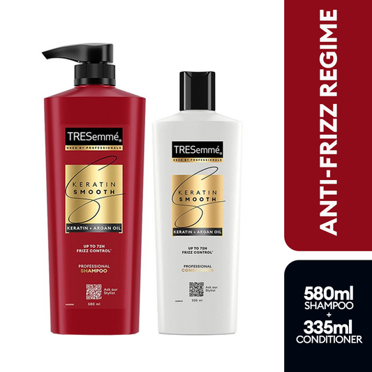 TRESemmé Keratin Smooth Shampoo 580ml + Conditioner 335ml