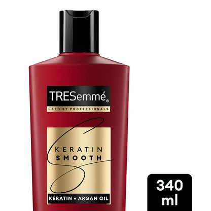 Front view of New TRESemmé Keratin Smooth Shampoo 340ml