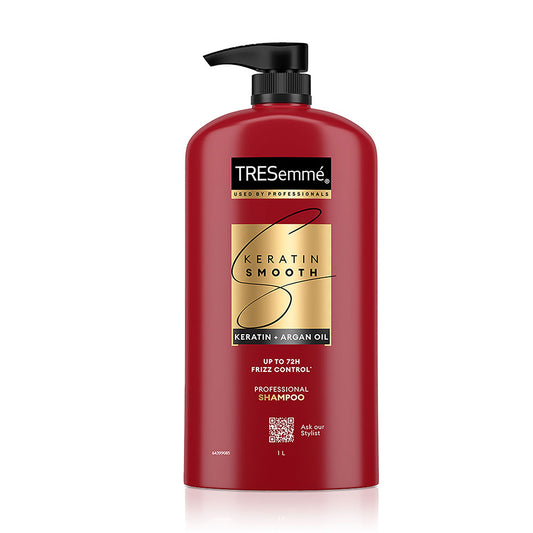Front view of New TRESemmé Keratin Smooth Shampoo 1 l Bottle