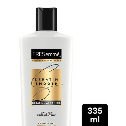Front view of New TRESemmé Keratin Smooth Conditioner 335ml