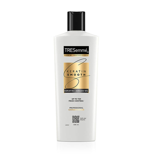 Front view of New TRESemmé Keratin Smooth Conditioner 335ml Bottle
