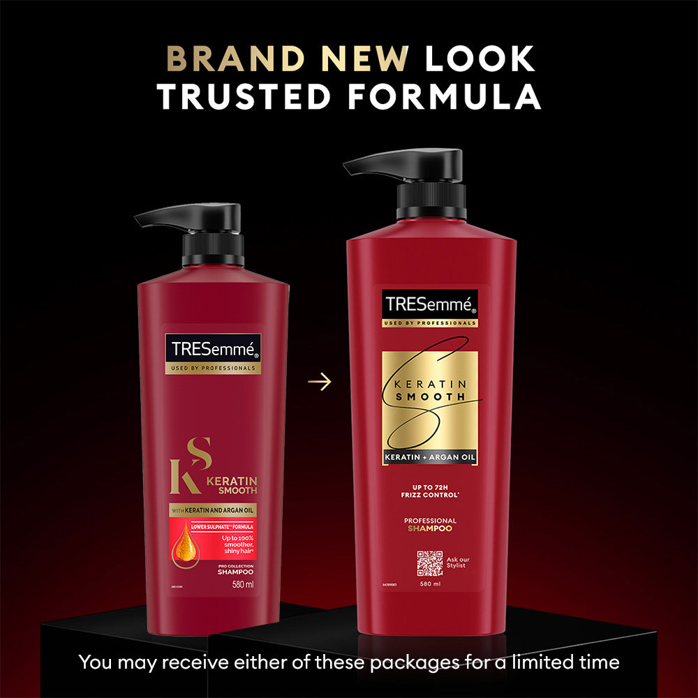 TRESemmé Keratin Smooth Shampoo 580ml + Keratin Smooth Conditioner 190ml