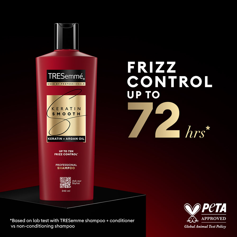 New TRESemmé Keratin Smooth Shampoo 340ml and Conditioner 190ml Combo Pack Frizz Control upto 72 Hours