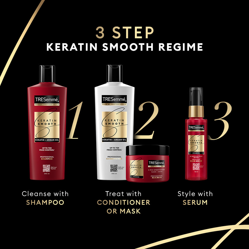 TRESemmé Keratin Smooth Shampoo 340ml + Conditioner 190 ml + Mask 300ml + Serum 100ml