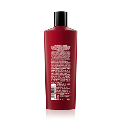 Back view of New TRESemmé Keratin Smooth Shampoo 340ml