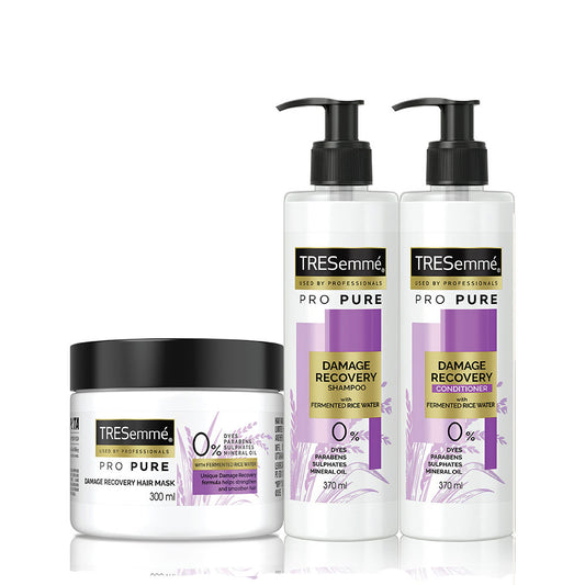 TRESemmé Pro Pure Damage Recovery Shampoo 370ml +Conditioner 370ml +Mask 300ml