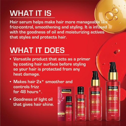 Tips of TRESemmé Keratin Smooth Serum 100ml